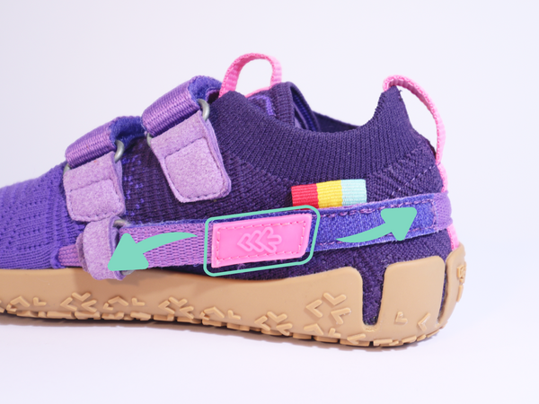 Sizeless Galaxy größenverstellbarer Kinderschuh mit flexibler Sohle und breiter Zehenbox